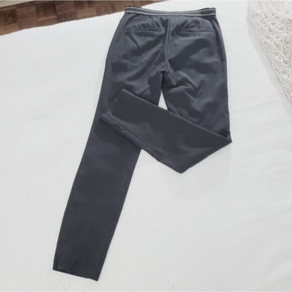 Zara Striped Waistband Cigarette Highwaisted Trouser Ankle Pants- Xs - Picture 1 of 16